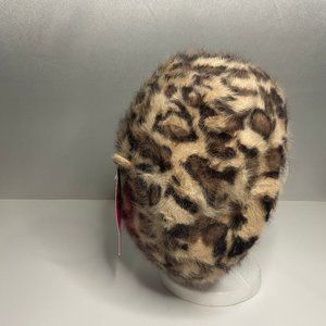 Leopard Print Betsey Johnson Beret